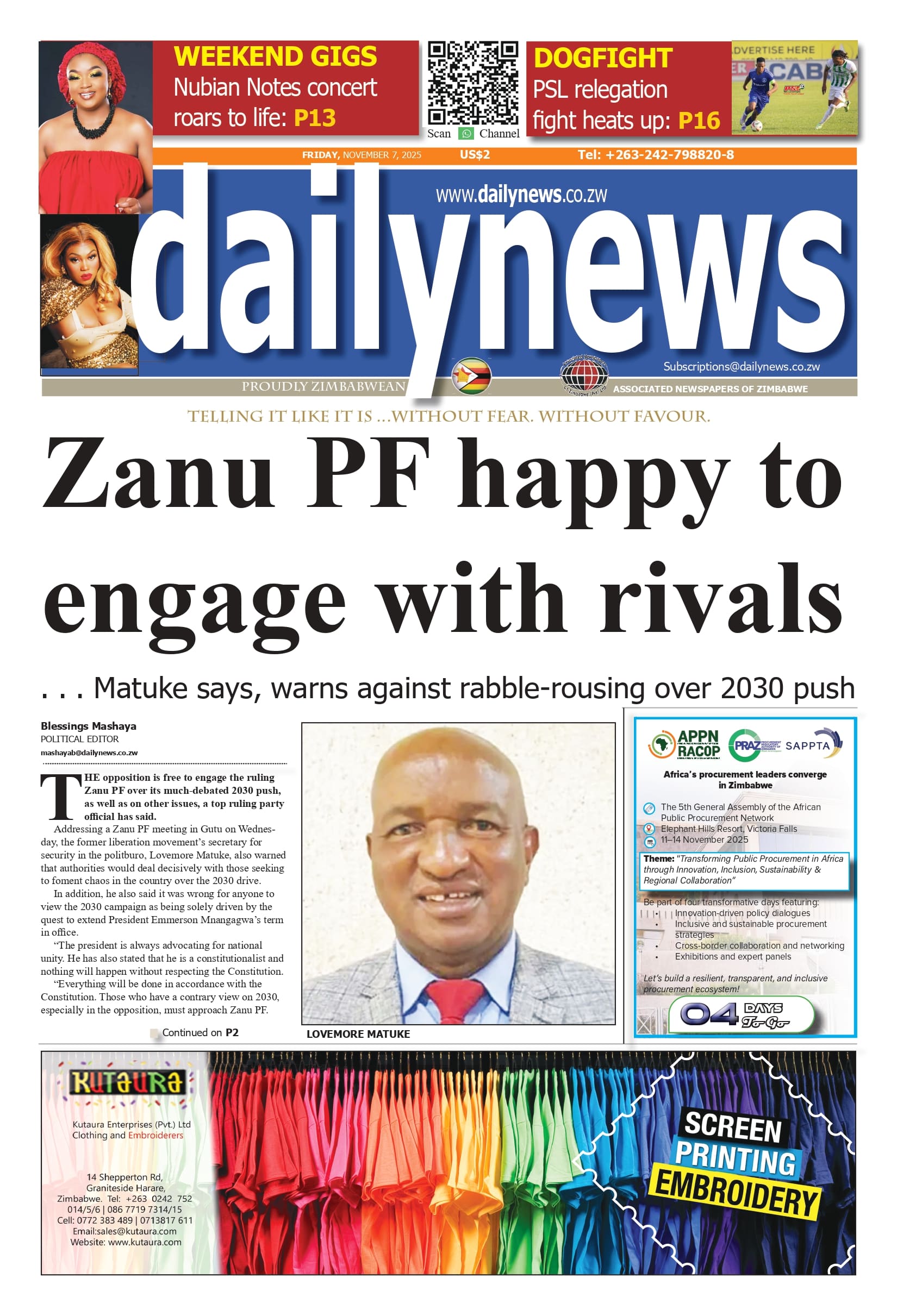 Friday 7 November 2025